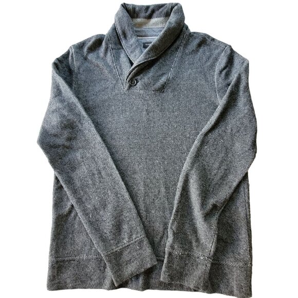Banana Republic Mens Grey Shawl Collar Pullover Sweater Size M - Picture 3 of 15